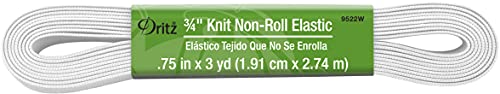 Dritz 9522W Elastischer Strickstoff, Weiß, 3/4-Inch x 3-Yard von Dritz