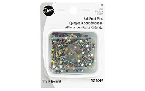 Dritz Ball Point Pins 350/Pkg Stoff, Textil, Mehrfarbig, Each von Dritz