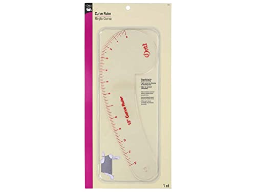 Dritz Curve Ruler Gebogenes Lineal, Acryl, farblos, 12 Inches von Dritz