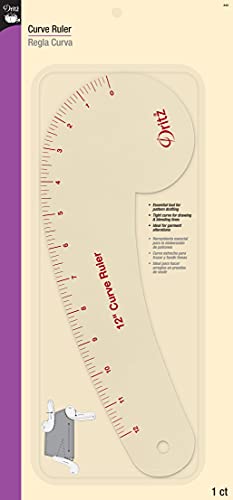 Dritz Curve Ruler Gebogenes Lineal, Acryl, farblos, 12 Inches von Dritz