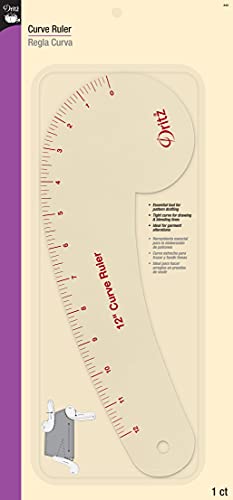 Dritz Curve Ruler Gebogenes Lineal, farblos, 12 Inches von Dritz