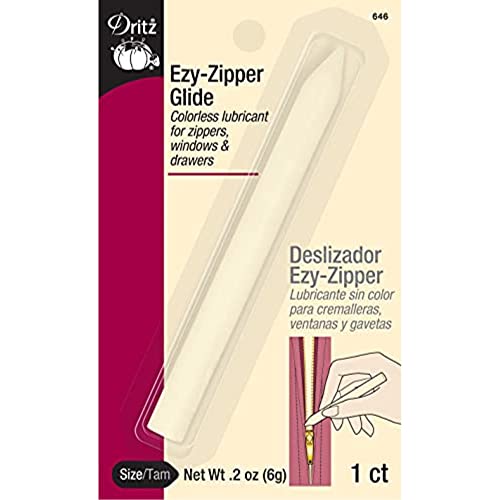 Dritz Ezy-Zipper Glide Gleitmittel für Reißverschluss, farblos, 1 Pack von Dritz