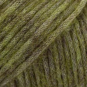 Baby-Alpaka- und Merinowolle, 4 Medium, Kammgarn, Aran, Drops Air, 50 g, 164 m (46 Dark Olive) von Drops