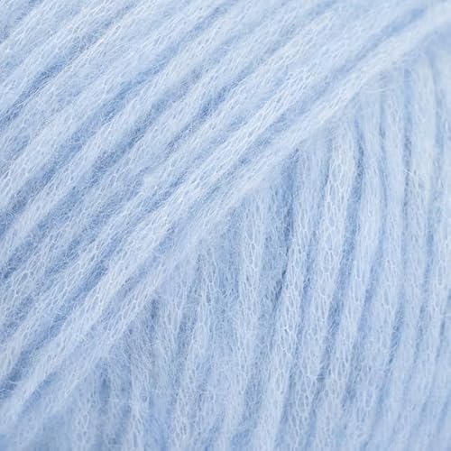 Baby-Alpaka- und Merinowolle, 4 Medium, Kammgarn, Aran, Drops Air, 50 g, 164 m (36 Hellblau) von Drops