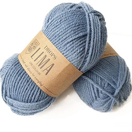 Drops Lima - Wolle-Alpaka-Mischung, Blau, Garn, Yarn von Drops