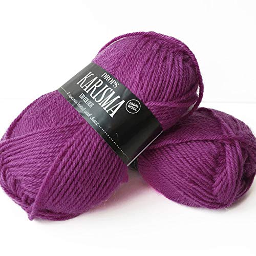 Karisma Garnstudio DROPS Strickgarn, 100 % Wolle, 13 Kirschrot von Drops