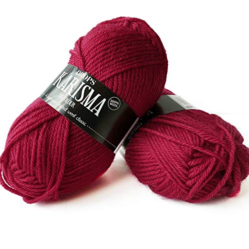 Karisma Garnstudio Strickgarnstudio DK, 100% Wolle (48 Weinrot) von Drops