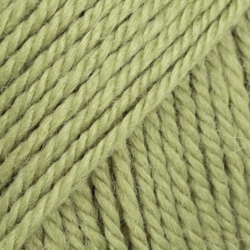 Superfeines Alpaka- und peruanisches Hochland-Wollgarn, Drops Nepal, 4 oder Medium, Aran, Kammgewicht, 50 g Knäuel, 80 Meter (8918 Moosgrün) von Drops