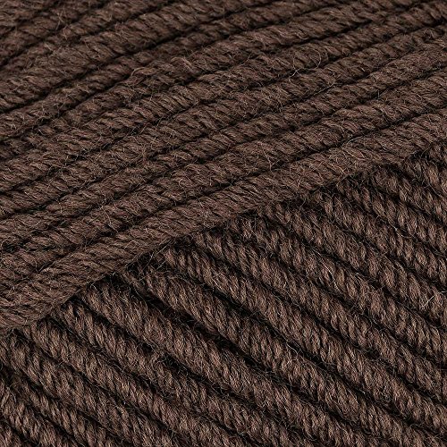 Superwash Merinowolle, Drops Big Merino, 4 oder Medium, Aran-Gewicht, 50 g Knäuel, 80 Meter (05 Mocca) von Drops