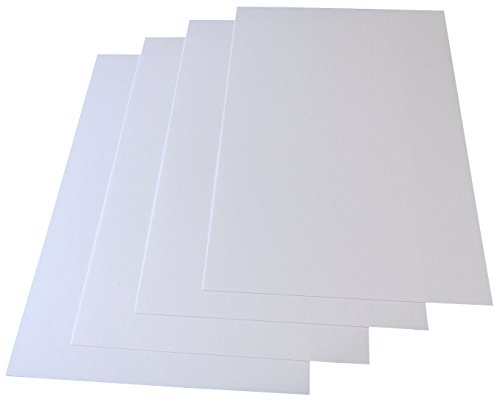 100x Deckblatt Leinenstruktur (BEIDSEITIG), DIN A3, Bastelkarton, verschiedene Mengen, weiß 246g/m² (22757) von Druckerei Scharlau