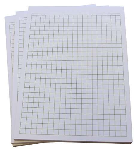 16x Notiz-Block kariert 5mm Kästchen - Notizen - 50 Blatt, DIN A6 Qualitäts-Offset-Papier 80g/m² - Dunkelgrün (22393) von Druckerei Scharlau