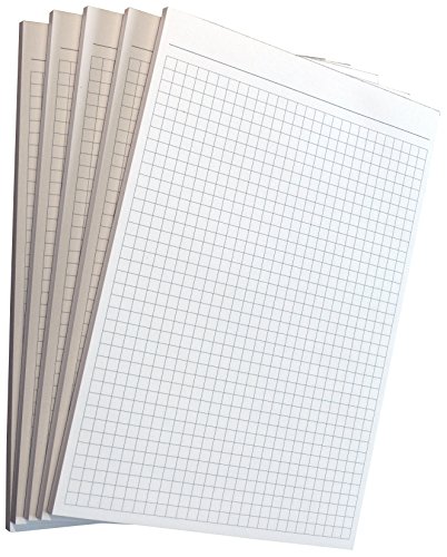 18x Notizblocks kariert in Grau - Notizen - 50 Blatt, DIN A5, 50 Blatt, Qualitäts-Offset-Papier 80g/m² (22209) von Druckerei Scharlau