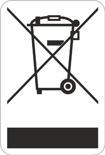 Aufkleber Etikett WEEE Elektrogeräte Altgeräte-Recycling 22x33 mm selbstklebend 72 Stück von KDS