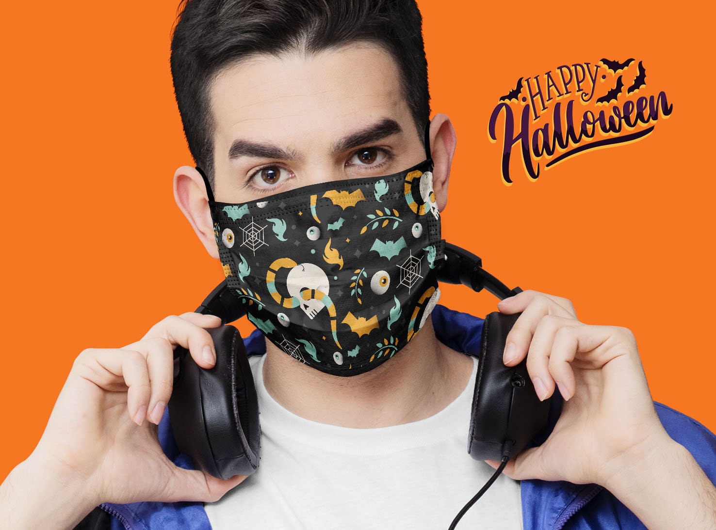 Gesichtsmaske, Mund - Und Nasenschutz Mit Halloween Aufdruck von DruckundStickBerlin