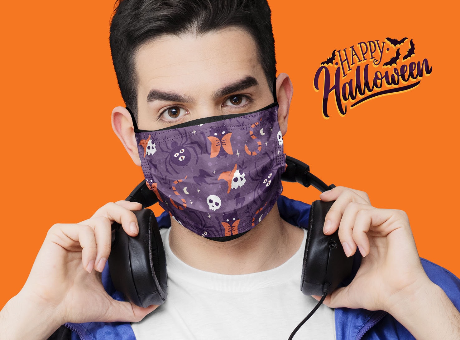 Gesichtsmaske, Mund - Und Nasenschutz Mit Halloween Aufdruck von DruckundStickBerlin