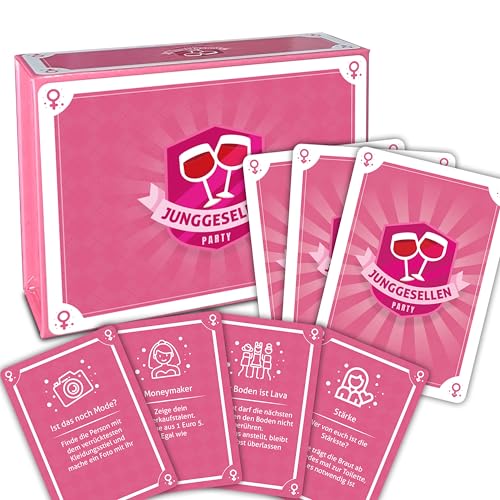 Drunken Daddy JGA-Party das perfekte Spiel mit 78 Karten für einen unvergesslichen Junggesellinnenabschied - 4 Varianten von Aufgabenkarten für die Braut und alle Begleiterinnen (Frauen) von Drunken Daddy