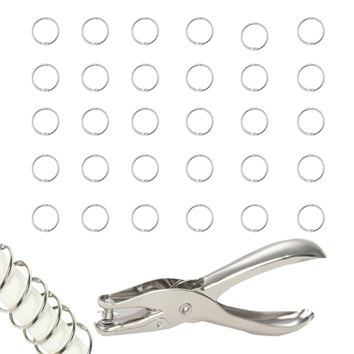 Dryxog 30 Stück Buchringe Ringbinder Metall Buchbinderinge Loseblatt Verbinder Karteikarten Ring Binder Mit Locher Buchring Bücher Verbinder für Scrapbook Album Memo-Ablage Handwerk Schlüsselringe Dryxog 30 Stück Buchringe Ringbinder Metall Buchbinderinge Loseblatt Verbinder Karteikarten Ring Binder Mit Locher Buchring Bücher Verbinder für Scrapbook Album Memo-Ablage Handwerk Schlüsselringe von Dryxog