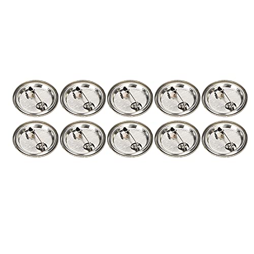 100 Sätze Blanko-Metallknopfzubehör für die Button-Pin-Maker-Maschine, mattierte Metall-Runde-Button-Presse-Herstellungsteile (25 mm Metallabzeichen, 100 Sets) von Dsacxixai