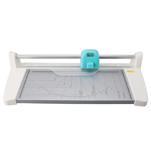 A4-Papierschneider 12 Zoll, ABS und Backmetall, 4 Arten von ausgefallenen Klingen, zum Schneiden von Papier zum Schneiden von Standard-Papierfotoetiketten. von Dsacxixai