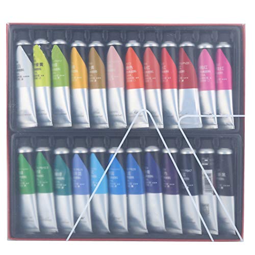 Dsacxixai 24-Farben-Acrylfarben-Set, wasserfest, handbemalt, Wandmalerei, Pigmenttube, Kunst- und Zeichenzubehör, 20 ml von Dsacxixai