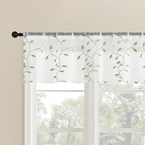 Dsnyu Bistrogardine 2er Set Modern, Vorhänge Kurz Fenster Grün Polyester Scheibengardinen Zweige Blatt Kurzgardine Voile 2 Stück B 132 x H 41cm Dsnyu Bistrogardine 2er Set Modern, Vorhänge Kurz Fenster Grün Polyester Scheibengardinen Zweige Blatt Kurzgardine Voile 2 Stück B 132 x H 41cm von Dsnyu