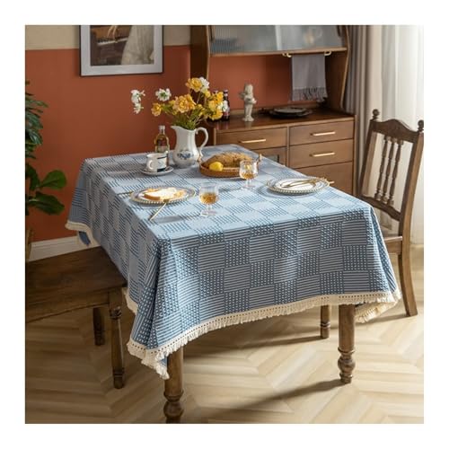 Party Tischdecke Blau, Kleine Tischdecke Deko Polyester Einfarbiges Karomuster Table Cover 60X60CM für Geburtstag Hochzeit von Dsnyu