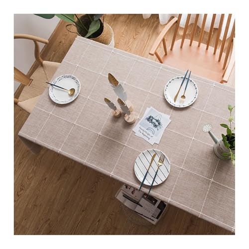 Tischdecke Polyester 90X90, Tischdecke Klein Modern Leichter Kaffee Einfarbig Table Cover für Geburtstag Party Hochzeit von Dsnyu