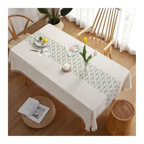 Tischdecke Wohnzimmertisch Grün, Party Tischdecke Polyester Kleeblatt Table Cloth 140X260CM für Geburtstag Hochzeit von Dsnyu