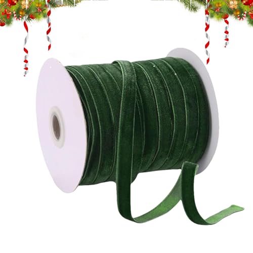 20 Yard 10mm Samtband, weihnachtliches Burgunder-Samtband, Vintage-Samtband, Samtband für Weihnachtsbaum, für Blumenstrauß-Haarschleifenklammer, handgemachtes Handwerk von Dtaigou