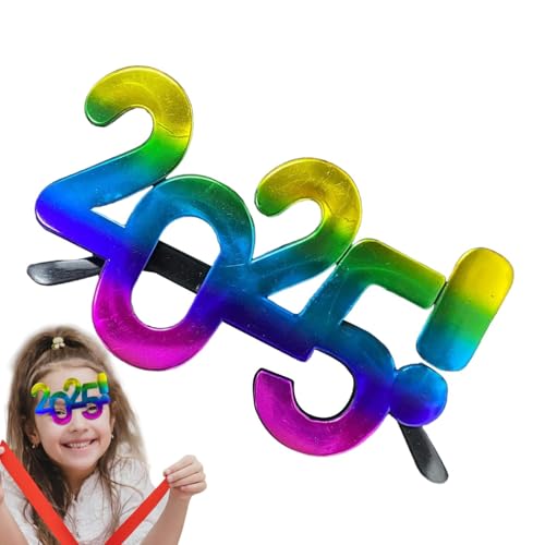 Dtaigou 2025-Brille, 2025-Brille, Frohes Neues Jahr-Brille, Zahlenbrille, Neujahrs-Fotografie-Requisiten, kreative lustige Brille, Weihnachtsdekoration 2025 von Dtaigou