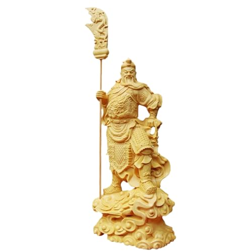 Dtaigou Chinesische Guan Yu Statue, Guan Gong Statue,Desktop Guan Yu Holzfigur | Fengshui-Figur, chinesische Geschichtsfigur, Skulptur, Glücksornamente für Schreibtischdekoration von Dtaigou