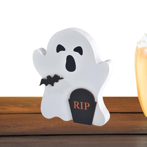 Dtaigou Halloween-Geister-Schreibtisch-Ornamente – Halloween-Geist, 15,2 x 10,2 cm, Tischdekoration, Bastelornamente, niedliche, gruselige kleine Tisch-Halloween-Dekoration für den Urlaub von Dtaigou