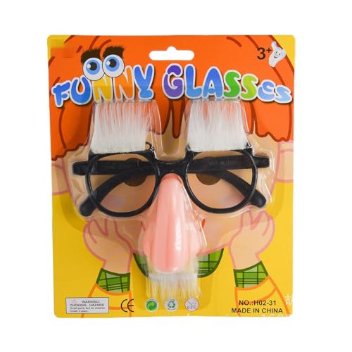 Dtaigou Halloween-Gläser für Party, Halloween-Gläser-Dekoration,Niedliche Halloween-Partygeschenke, Verkleidungsgläser | Neuartige Brille mit Schnurrbart, Foto-Requisiten-Brille für von Dtaigou