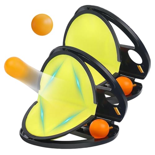 Dtaigou Schläger-Taschen-Fangspiel, 2025 neues Racketpocket Outdoor-Fangspielzeug, Wurf- und Fangball-Set, 1 Paar Wurf-Fangball-Spiel, interaktive Eltern-Kind-Wurfball-Unterhaltungsaktivität von Dtaigou