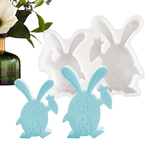 Dtaigou Silikonform mit Osterhase – Desktop-Ornament-Silikonform mit Karotte | handgefertigte Seifenformen, Silikonform, Kunsthandwerk Werkzeuge, Silikonform, Heimdekoration zum Basteln von Dtaigou