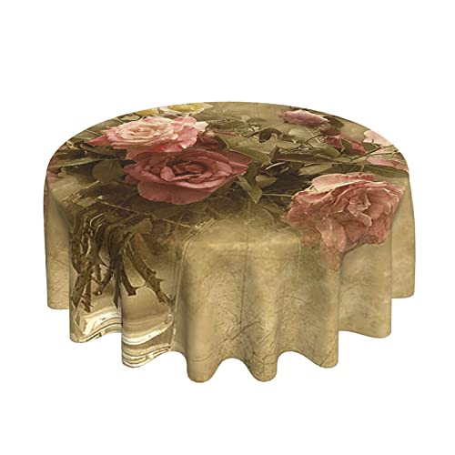 Tischdecke Shabby-Chic-Rose Wachstuch rutschfeste Wachstischdecke Glatt Party Tischdecken Für Abendessen 152Cm von DuanJiaQiDeXiaoDian