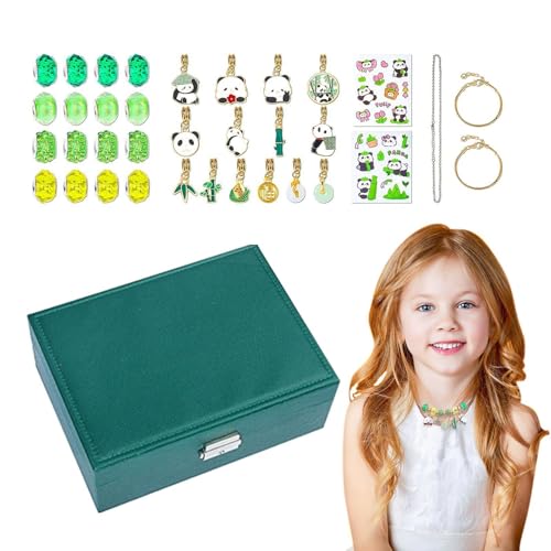 Dubbulon Schmuckherstellungsset für Mädchen, Perlenschmuckherstellungsset | Panda-Armband-Sets für Teenager - Kleines Perlenset für die Herstellung von Halsketten und Armbändern, Kunst- und Bastelset von Dubbulon