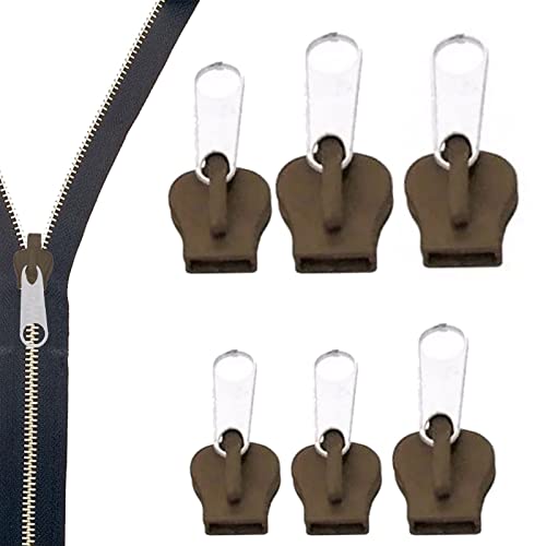 Reißverschlussschieber-Ersatz – 6-teiliges Reißverschluss-Reparaturset Mit Abnehmbarem Reißverschluss-Reparaturset | Instant Zipper Tabs Pull Ersatzschieber | Für Jacken-Handtaschen-Mantel-Koffer von Dubbulon