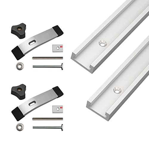 Duchunsheng 2Pcs Arführung Aluminium Track Schwerlast Gehrungsschiene 300 500 1000 1200mm T-Schienenschlitz-Vorrichtung, T-nut Schiene Gerade Kante Mit Skala Gehrung, Aluminiumlegierung von Duchunsheng