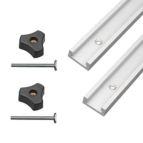 Duchunsheng 2Pcs Arführung Aluminium Track Schwerlast Gehrungsschiene 300 500 1000 1200mm T-Schienenschlitz-Vorrichtung, T-nut Schiene Gerade Kante Mit Skala Gehrung, Aluminiumlegierung von Duchunsheng