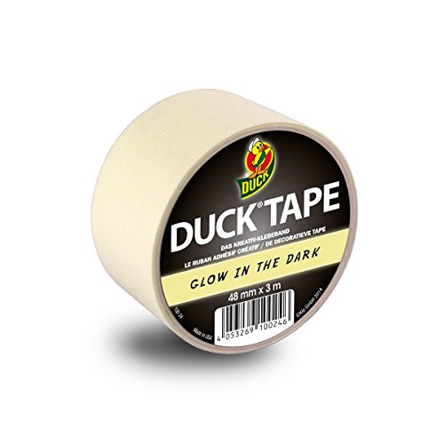 DUCK TAPE 100-24 Klebeband Glow in the dark – Fluoreszierendes Klebeband zum Dekorieren, Basteln & Verschönern – 48mm x 3m von Duck