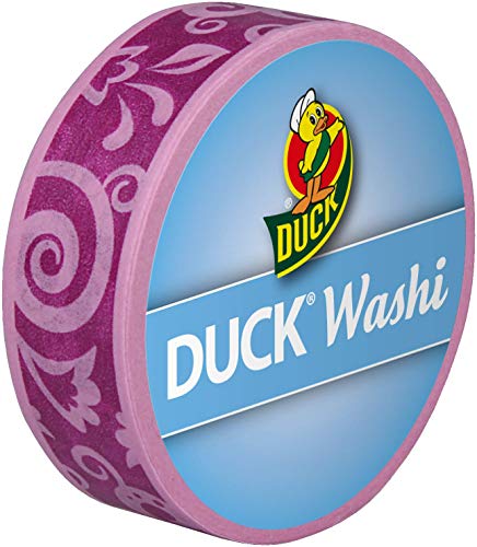 Duck Washi Band - extra dünnes Klebeband zum verpacken und dekorieren Purple Cirrus, 15 mm x 10 m von Duck