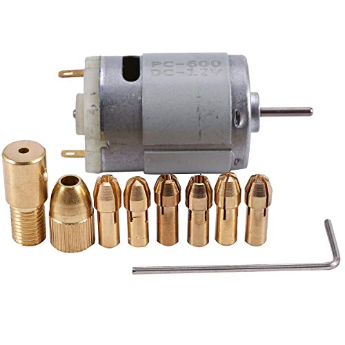 1 Stück Dc 12 V 500Ma Mini Motor Mit 6 Stücke 0,5-3,2Mm Bohren Spannzangen Elektrische Pcb Werkzeug Set von Duendhd