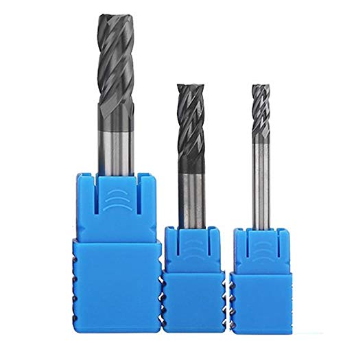 Duendhd 3 StüCke 4 6 8Mm Hartmetall SchaftfräSer 4 Nuten SchaftfräSer Set FräSer Tool Kit Hartmetall FräSer SpiralfräSer von Duendhd