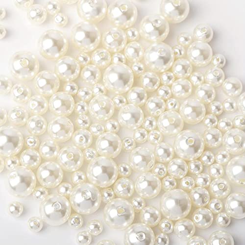 Harzperlen Perlen Gemischte Perlen Perlen Schmuckteile Runde Perlen Perlen mit Löchern Perlen zum Nähen Handmade DIY Materialien für Schmuck Halsketten Ohrringe Hochzeit Kleidung Dekoration von Dulcicasa