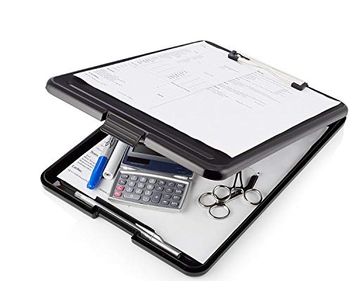 Klemmbrett Klemmbrett Ordner A4 Karteikarte Flipchart Flipchart Konferenz Pad Transluzent Flip Aufbewahrungsbox Wasserdicht Multifunktionale Aufbewahrungsklammer Datei (black) von Dulcicasa