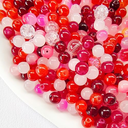 Perlen Perlen Gemischte Perlen 100g Glasperlen Schmuckzubehör Farbverlauf Perlen Lucite Perlen Runde Perlen Mehrfarbige Schmuckperlen Teile Perlen DIY Handmade Crafts Handmade von Dulcicasa