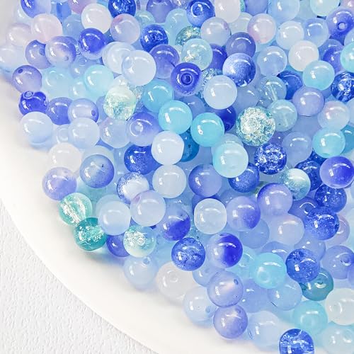 Perlen Perlen Gemischte Perlen 100g Glasperlen Schmuckzubehör Farbverlauf Perlen Lucite Perlen Runde Perlen Mehrfarbige Schmuckperlen Teile Perlen DIY Handmade Crafts Handmade von Dulcicasa