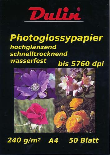 240g/m² - 100Blatt A4 Dulin Fotopapier beidseitig - hochglänzend/matt von Dulin