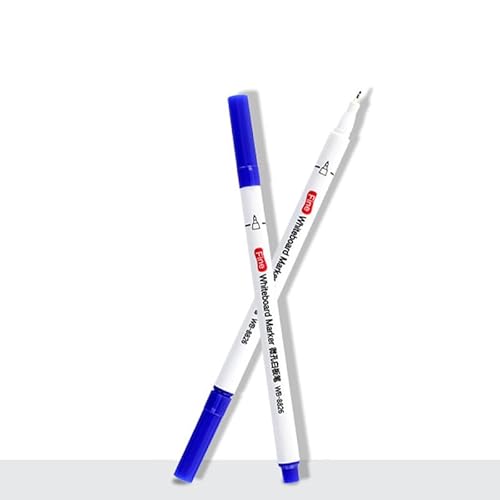 DumanAsen Whiteboard-Marker, trocken abwischbar, ideal zum Schreiben auf Whiteboards, trocken abwischbaren Tafeln, Kalender, Spitze 0,5 mm, Blau, 12 Stück von DumanAsen